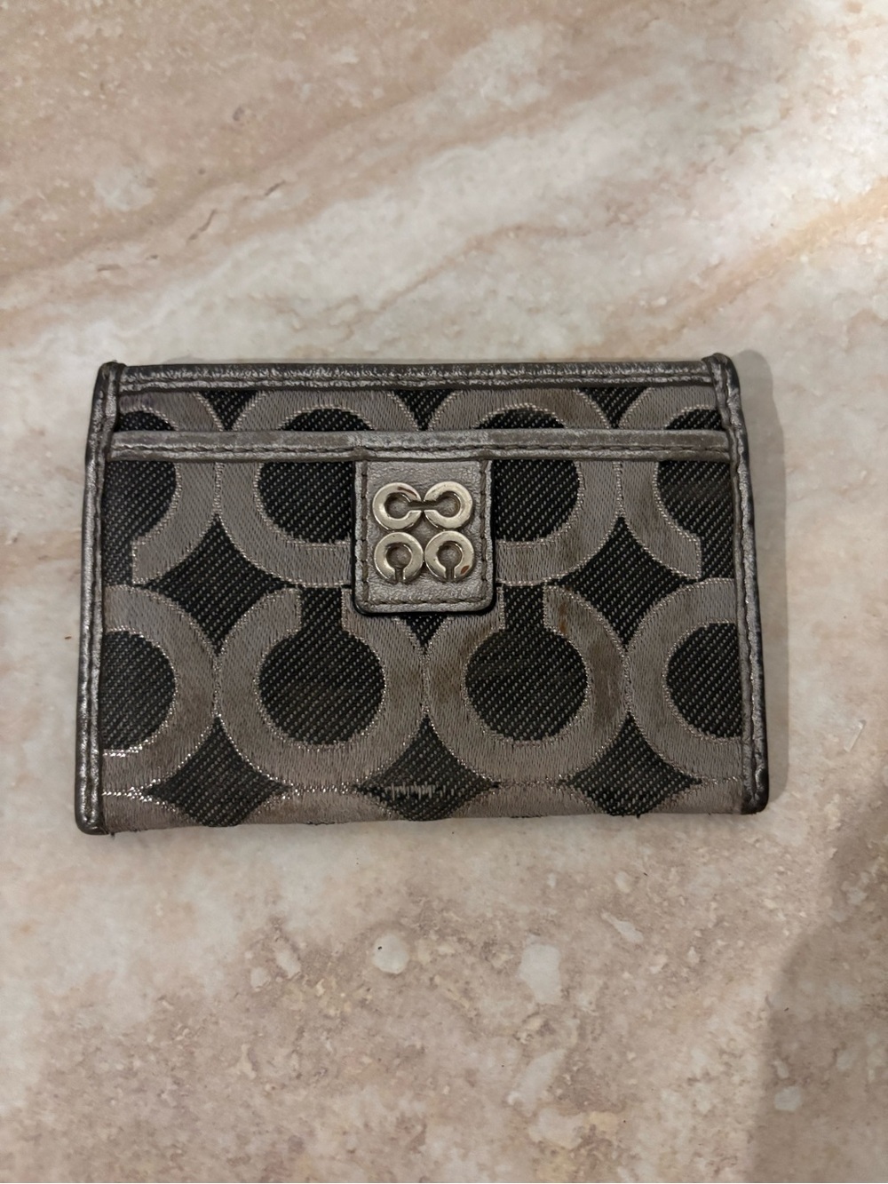 Coach Metallic Signature Card Case Wallet